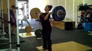 Laura Davie Jerk 102KG (225LB) @ 67KG (147LB)