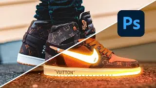 EFEITO NEON GLOWING SNEAKERS NO PHOTOSHOP