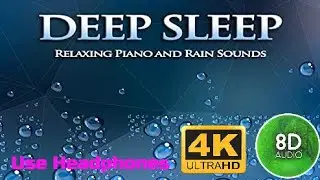 😴Deep Sleep Meditation| 4K HD Audio | with Relaxing Rain & Ambient Music | Thunder ,Lightning