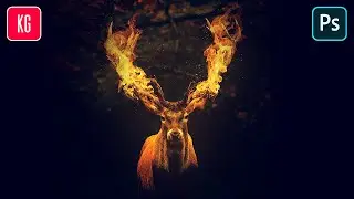 Deer Fire Effect in Photoshop by Kadirov | Photoshop darslari | Фотошоп дарслари