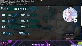 [Osu!] MIMI - Marshmary feat. Hatsune Miku [Insane] | 4.66⭐ | 98.79% | 427x | 116pp