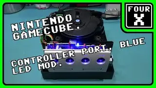Nintendo GameCube - Controller Port, Blue LED Mod.