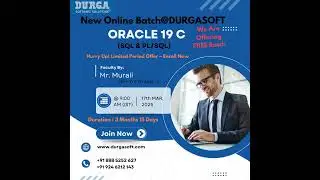 🔴 FREE Oracle 19C (SQL & PL/SQL) Online Training | New Batch @DURGASOFT | Enroll Now! 🚀
