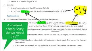 Maths Notation (Methods)