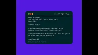 Python colorama - Change text and background color