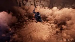 Unreal Engine 5.3 Real-Time Rotor Wash VFX Dust Simulation | RedefineFX