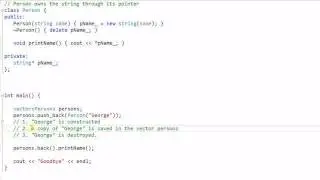 Advanced C++: Resource Managing Class