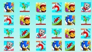 Hill Climb Racing, Subway Surfers, Tom Candy Run, Bowmasters, Sausage Run, Sonic Dash 2 | Droidspot