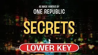 Secrets (Karaoke Lower Key) - One Republic