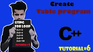 How to Create table using for loop in C++