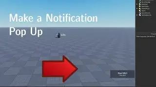 How to make a Notification Pop up in Roblox Studio