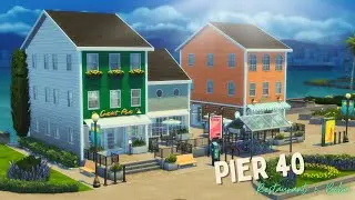 Pier 40 Restaurant & Boba Bar | Sims 4 Speed Build | NO CC