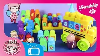 Mega Bloks First Builders ABC Spell School Bus | LI-LI UNWRAPS TOYS | Friendship TV