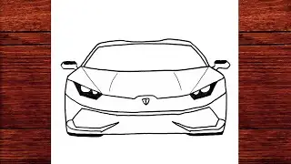 Kolay Lamborghini Araba Çizimi Nasıl Yapılır - Spor Araba Çizimi 2021- How to Draw a Lamborghini Car