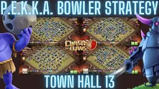 PEKKA BOWLER ATTACK STRATEGY! Town hall 13 war attack strategy in Clash of Clans