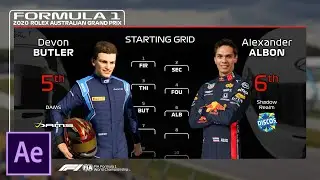 FREE Custom F1 Starting Grid Graphic! (AE Project + Tutorial)