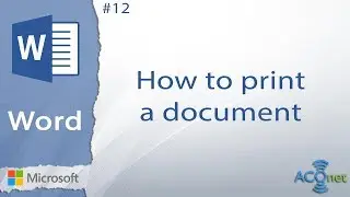 MICROSOFT WORD: How to print a document (lesson 12)