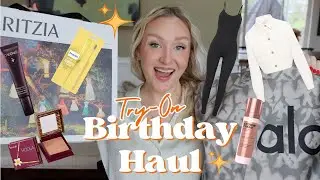 BIRTHDAY TRY ON HAUL | WHAT I GOT FOR MY BIRTHDAY | ARITZIA HAUL | ALO + SEPHORA HAUL | Laura-Lee