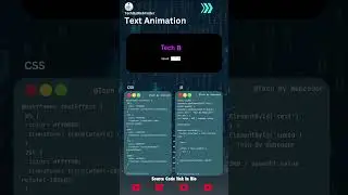 Text Animation Using Html,Css And Javascript || Source Code Link In Description 