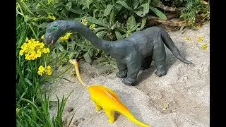 Sculpt a dinosaur like a zoo! Diplodocus from plasticine