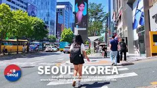 Hot Summer Walk in Seoul | Gangnam Station to Samseong Station (4K)