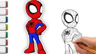 Como colorir o Homem aranha (Spiderman), Colorindo o Homem aranha 