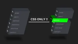 Create A CSS 3D Menu Navigation Bar | No JavaScript Using HTML