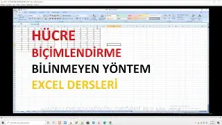 Hücre Biçimlendirme Bilinmeyen Yol