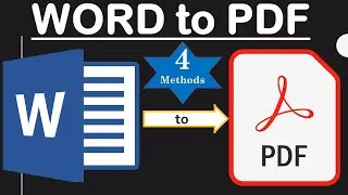 How To Convert a Word documents to PDF | 04 Methods (Urdu/Hindi)