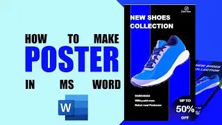 how to design a poster in word | shoes poster template design in Ms word