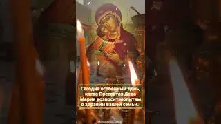 Сегодня особенный день, когда Пресвятая Дева Мария возносит молитвы о здравии вашей семьи.