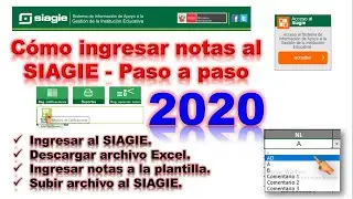 Como ingresar notas al SIAGIE MINEDU 2020 secundaria – Ingresar descargar y subir notas secundaria