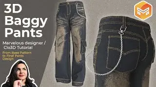 Baggy Jeans From 0 to Final tutorial in Marvelous designer/ Clo3d