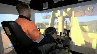 CYBERMINE Wheel Loader Simulator for Training Komatsu WA800 Operators