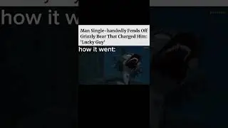 Man single handedly fends off Grizzly Bear that charged him #furrymemes #furry #beastars