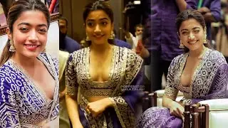 Rashmika Beautifuk look at Pushpa pramotions || V Media Entertainment
