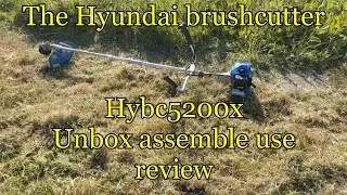 hyundai hybc5200 brushcutter review unbox and use.