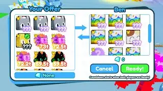 Trading Gold Huge Pixel Cat for Bunch of HUGE Pets (Pet Simulator X)