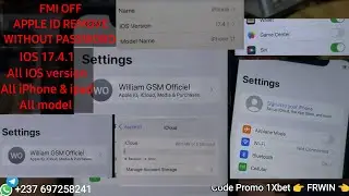 FMI OFF📴 Open Menu iPhone /ipad. Supprimer un compte iCloud sans mot de passe -toute version iOS