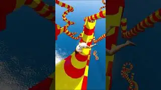 Amanda Funny Cow Towel Water Slide #4 #shorts