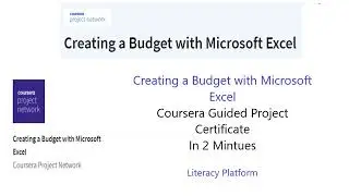 Creating a budget with Microsoft Excel Quiz Answer, Coursera Guided Project #budget #excel