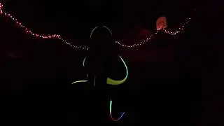 Glowing on the trampoline