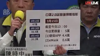 LIVE   0315疫情指揮中心記者會