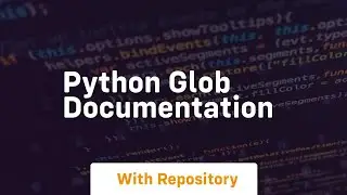 python glob documentation