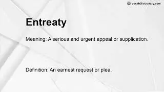 Entreaty Meaning