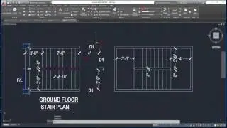 How to make Dogleg Stair in AutoCad