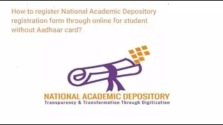How to register NAD online application form for student without Aadhaar card ?   | | Dec 2020