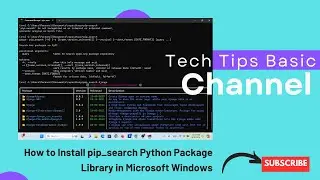 How to Install pip_search Python Package Library in Microsoft Windows 