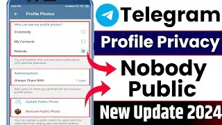 Telegram photo privacy setting | Telegram DP privacy setting | telegram profile photo privacy