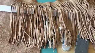 In the process of making a bucktan shirt.